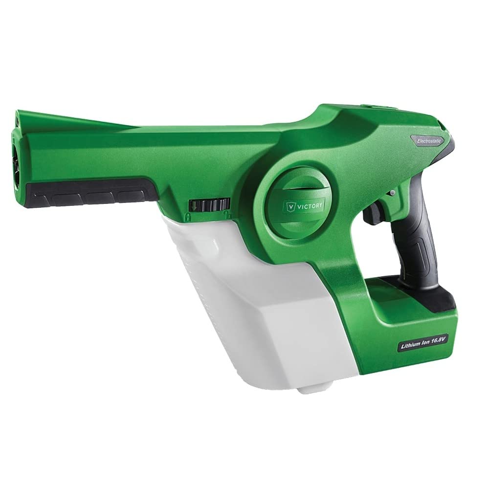 Victory Innovations Cordless Electrostatic Handheld Sprayer for Disinfectants and Sanitizers, 360° Coverage, 3-in-1 Nozzle, Easy Fill Tank Covers 2,800 Sq Ft, Green, 33.8 Fl Oz (Pack of 1), (VP200ESK)