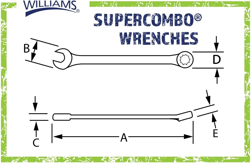 Williams WS-1171SCA 11-Piece Super Combo Wrench Set