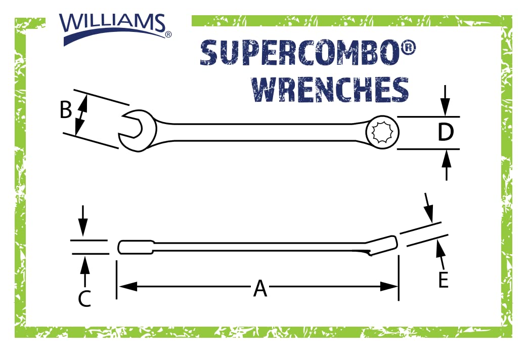 Williams WS-1171SCA 11-Piece Super Combo Wrench Set