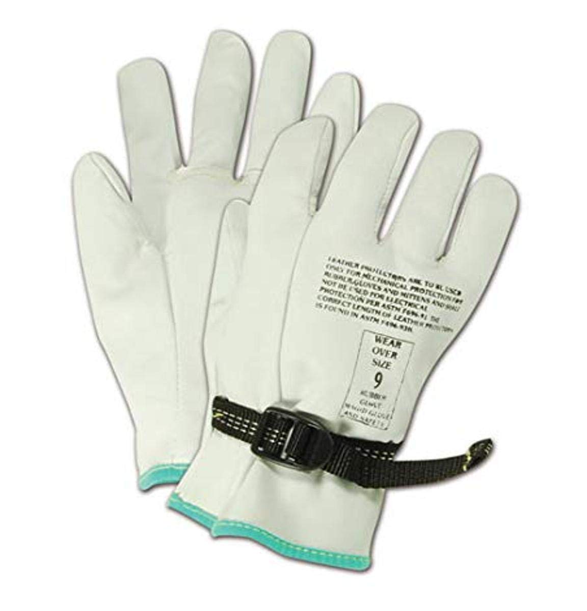 MAGID PowerMaster 12501PS Leather Linesmen Protector Gloves, 36 Pairs, 9.5” Length, Size 10.5