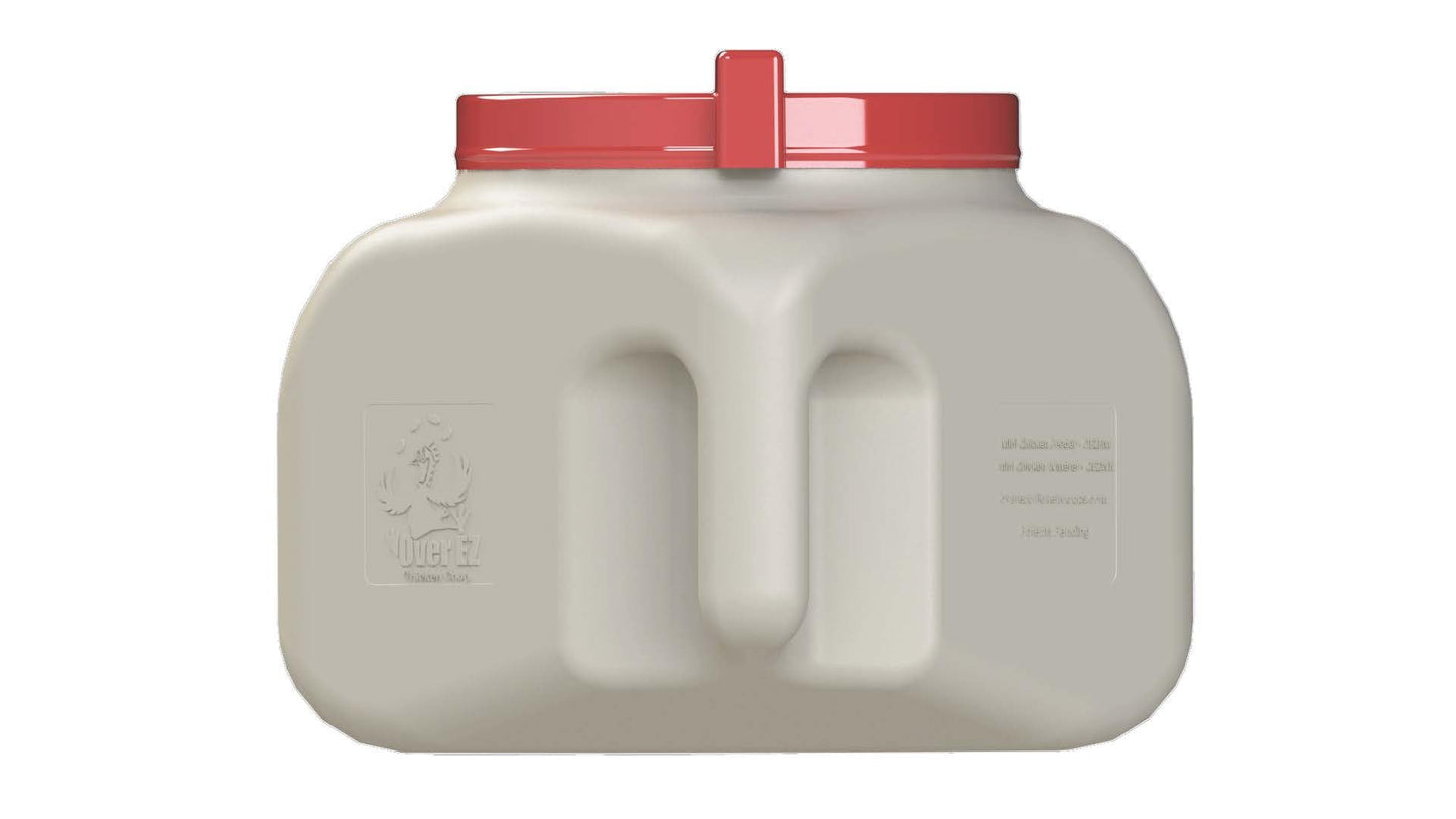 OverEZ Compact Chicken Waterer with No Spill System, Outside and Inside Poultry Drinker, 5 Gallon High Capacity Waterer Dispenser for Hens