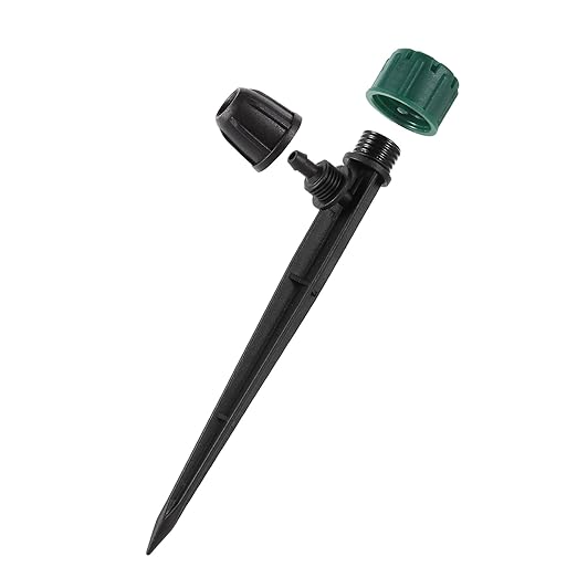 80pc Drip Irrigation Emitters for 1/4" Drip Tubing, Adjustable 360 Degree Automatic Drippers on 5.5" Arrow Stake for Garden Watering System