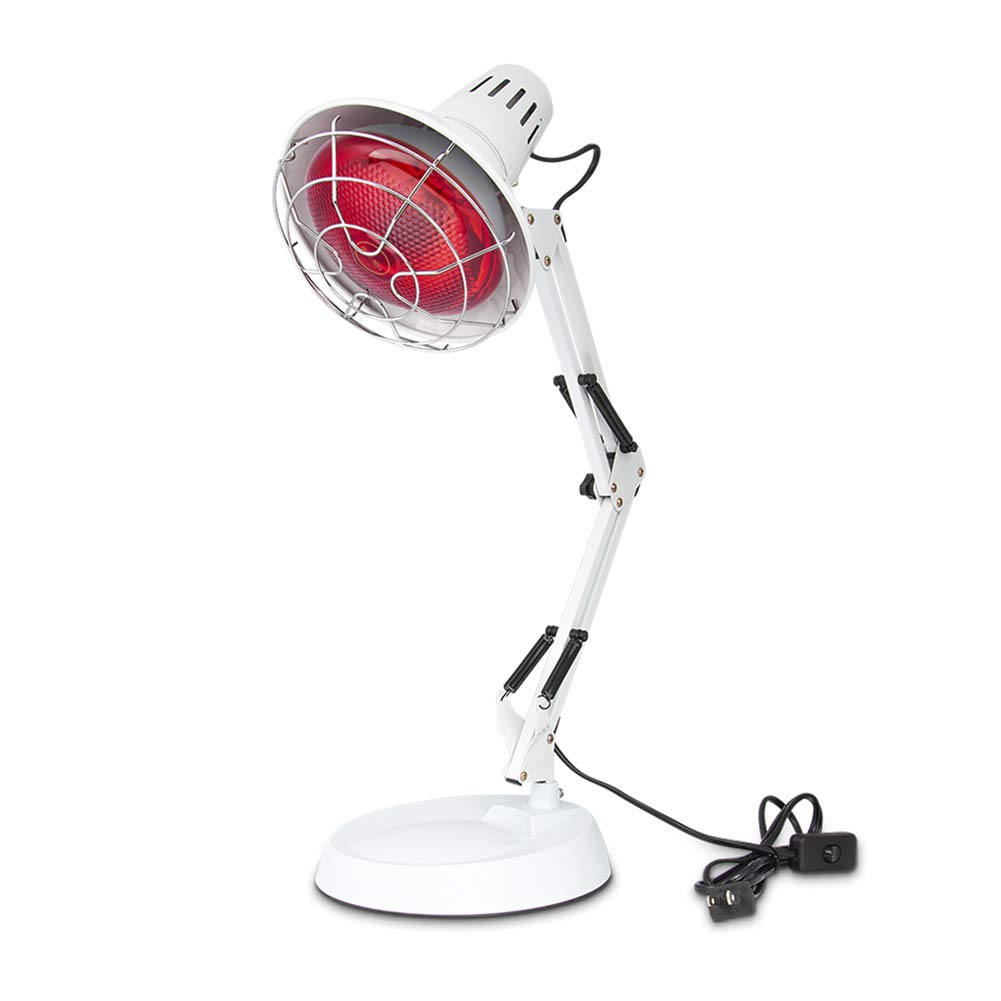 Serfory Infrared Lamp, 150W Near Infrared Light Therapy with Stand Sturdy, Adjustable Red Light Heat Lamp Intensity & Angle, Red Light Therapy Bulb for Body Neck Shoulder Joints Back Pain Relief