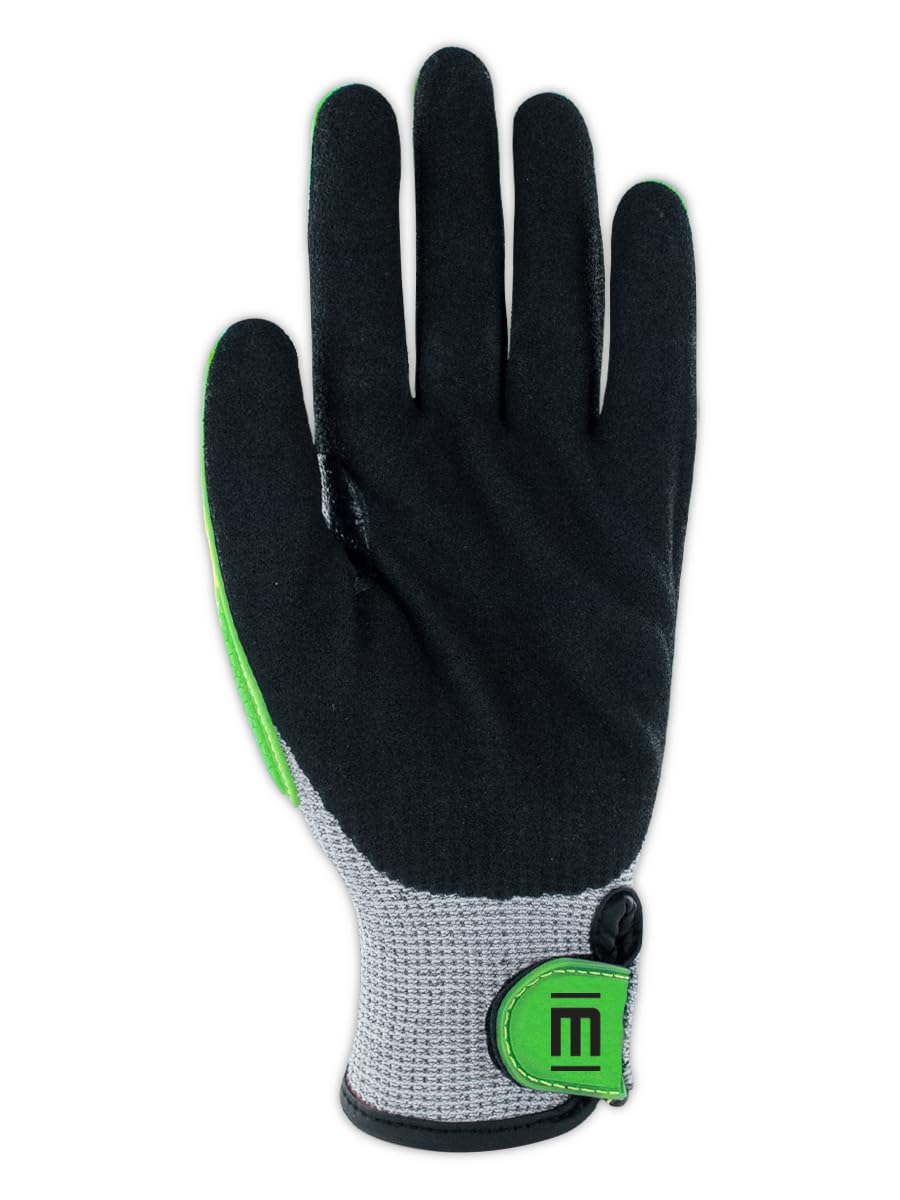 MAGID T-REX Flex Series Lightweight Impact Gloves, 36 Pair, NitriX Palm Coating, Size 11/XXL, Black & Green