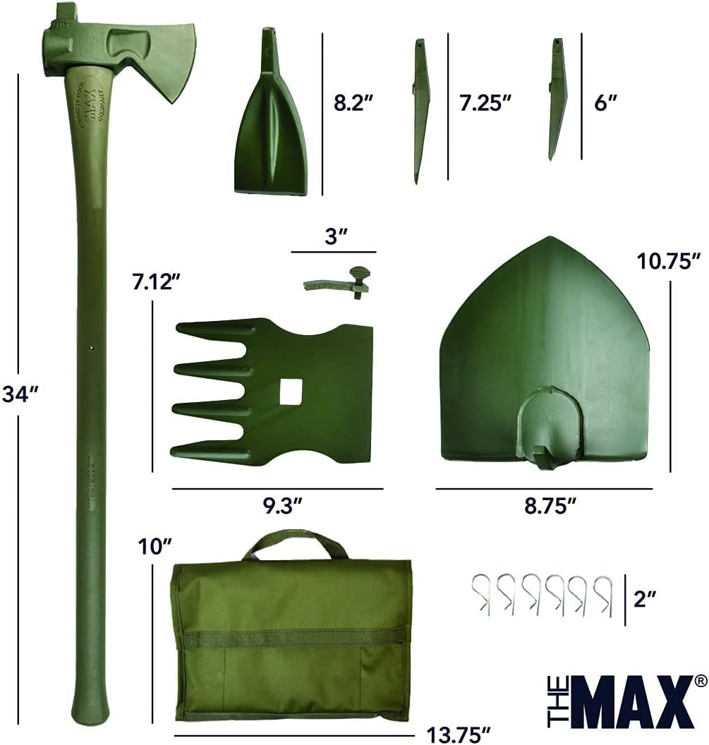 The MAX Multipurpose Toolkit by Forrest Tool, Includes 8 Essential Tools for Camping, Hunting, Gardening and Off-Roading, Constructed with, Reliable Material, Easy to Use