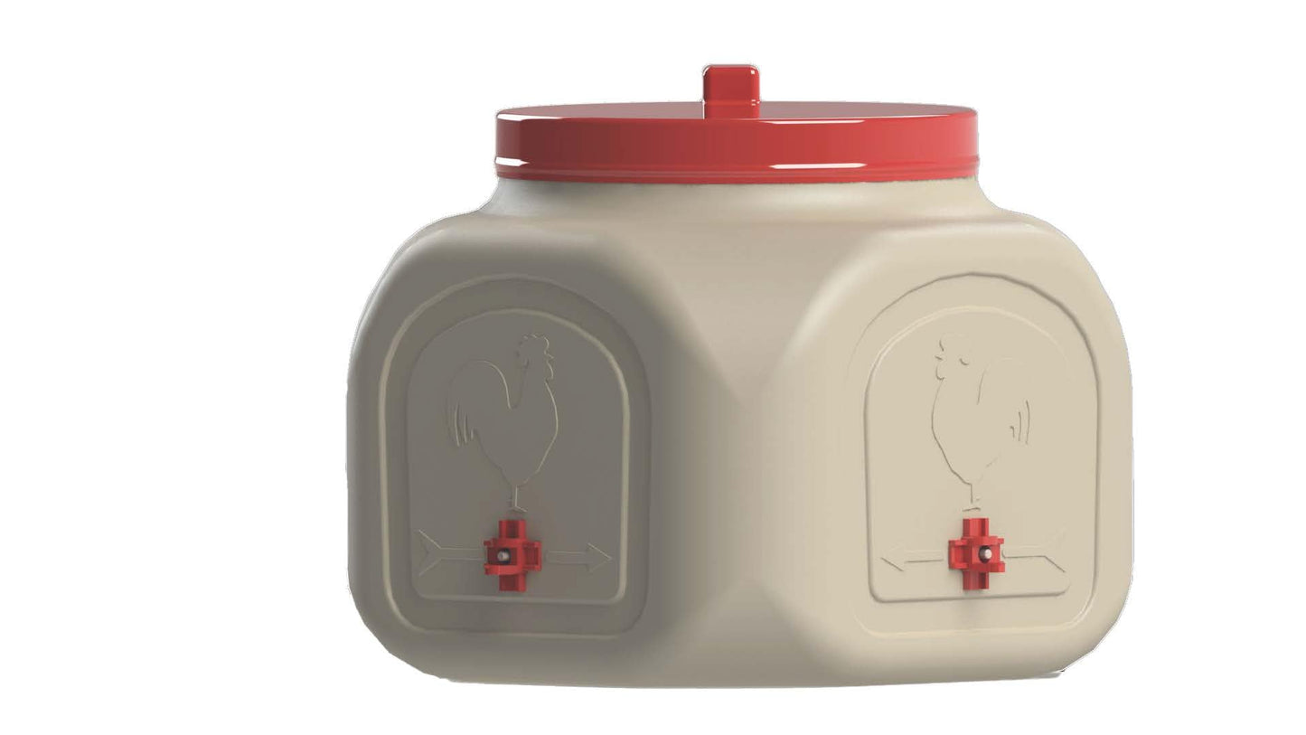 OverEZ Compact Chicken Waterer with No Spill System, Outside and Inside Poultry Drinker, 5 Gallon High Capacity Waterer Dispenser for Hens