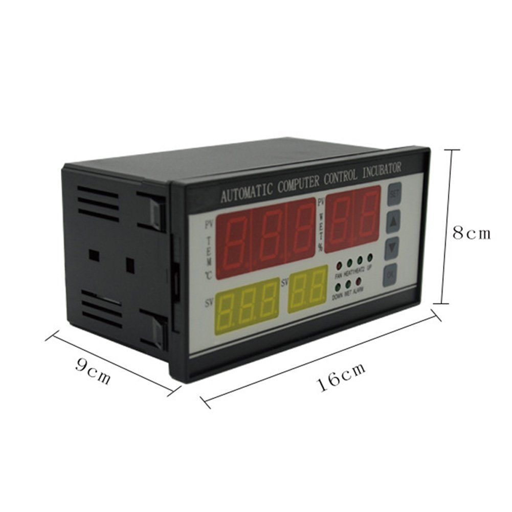 XM-18 Egg Incubator Temperature Controller Thermostat Full Automatic Control System Egg Incubator Machine with Temperature Humidity Sensor Probe (220V)