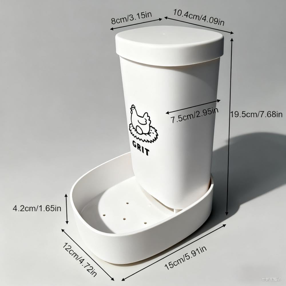 Chicken Oyster Shell Feeder and Grit Feeder Crushed Eggshells Chicken Feeder Chicken coop Accessories Automatic Chicken Feeder