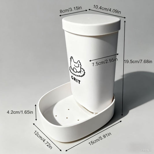 Chicken Oyster Shell Feeder and Grit Feeder Crushed Eggshells Chicken Feeder Chicken coop Accessories Automatic Chicken Feeder