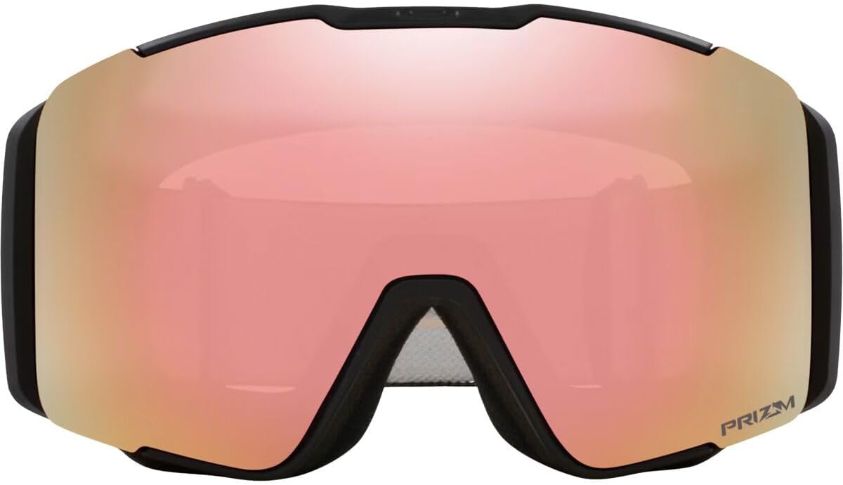Oakley Line Miner Pro Snow Goggle, Matte Black Strap w/Prizm Snow Rose Lens, Medium