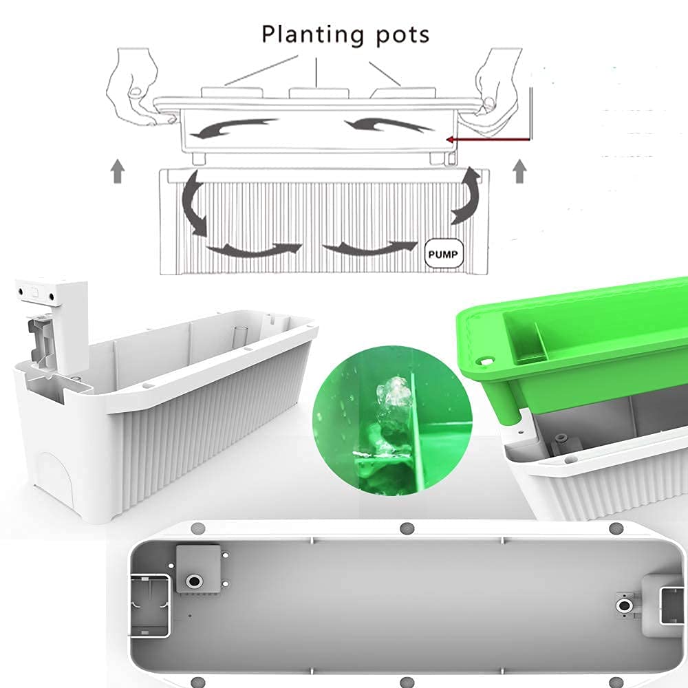 Large Smart Hydroponics Growing System kit,7L Indoor Hydroponic Garden Plant Grow Kit for Herb,Tomato,Pepper,Cucumbers,Vines Plants, Gardening Gift Choice for Wife,Husband,Mom (60“ Trellis No Light)