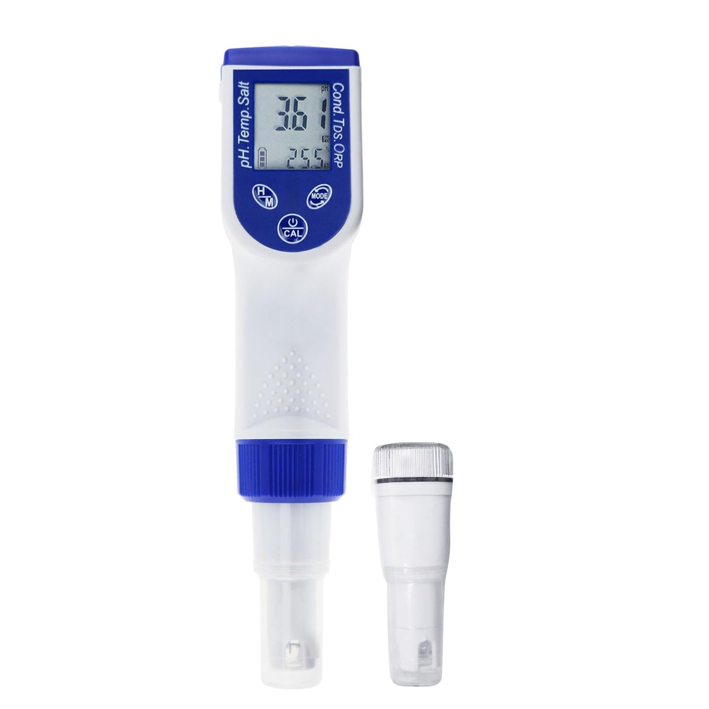 TEKCOPLUS 6-in-1 Water Quality Tester, Waterproof Digital Pen Type Multiparameter Water Tester Combo Pen with pH/ORP/EC/TDS/Salinity/Temperature Testing Kit and Replaceable ORP Probe