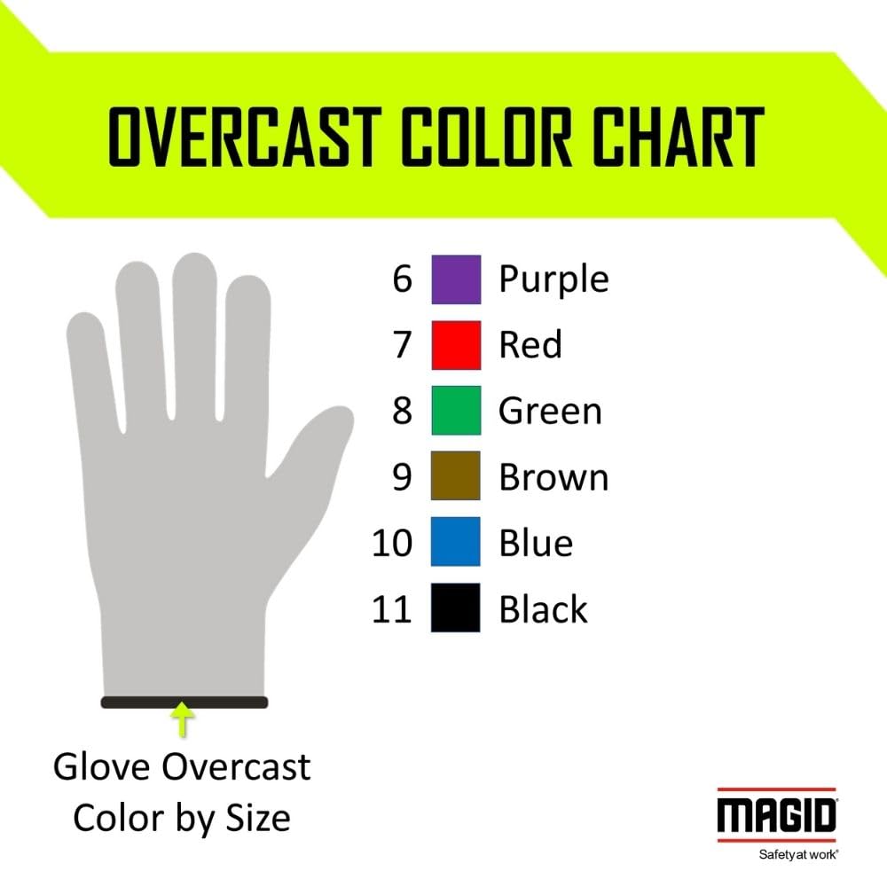 MAGID ROC Lightweight Polyurethane Palm Coated Work Gloves, 180 Pairs, GP139