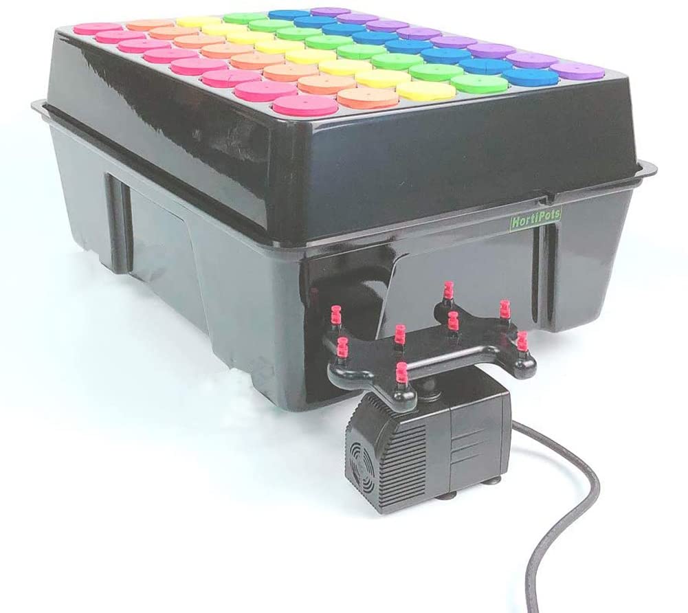 HORTIPOTS Aeroponic Clone Machine 48 Site for Plant Cuttings Propagation Using 2 in Neoprene Inserts