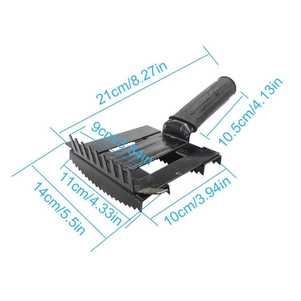 QIQIRO Livestock Shedding Comb, Metal Livestock Brush Tools for Cow, Horse, Sheep (Black), 7.87 X 5.5