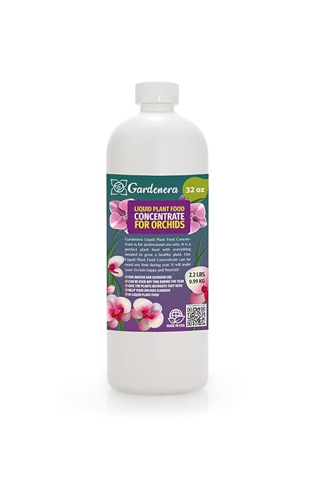 Gardenera Plant Growth Superfood for Orchids with 18 Essential Vitamins & Minerals - Organic Plant Food Fertilizer - Micro-Fungi and Bio-Organisms for Orchid Plant Care & Growth Enhancement - 32oz