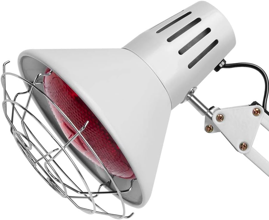 Serfory Infrared Lamp, 150W Near Infrared Light Therapy with Stand Sturdy, Adjustable Red Light Heat Lamp Intensity & Angle, Red Light Therapy Bulb for Body Neck Shoulder Joints Back Pain Relief