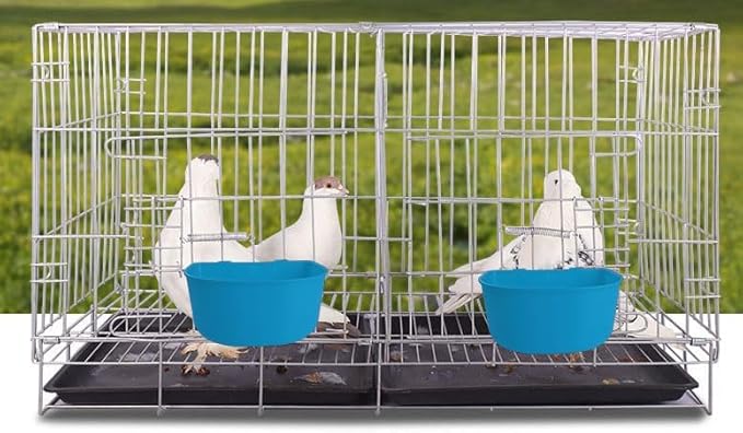 20 Pack Cage Cups Feeder Waterer Food Bowl 25 OZ Water Dispenser Hanging Seed Dish Drinking Coop Cup Treats Container for Chicken Bird Rabbit Bunny Parakeet Pigeon Small Animal Poultry Cat