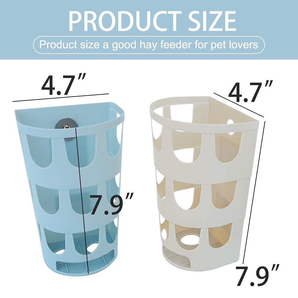 Hamiledyi Guinea Pig Hay Feeder，2PCS Bunny Hanging Cage Manger Hay Holder Rack for Small Animal Chinchilla Guinea Pig Rat-（Random Color）