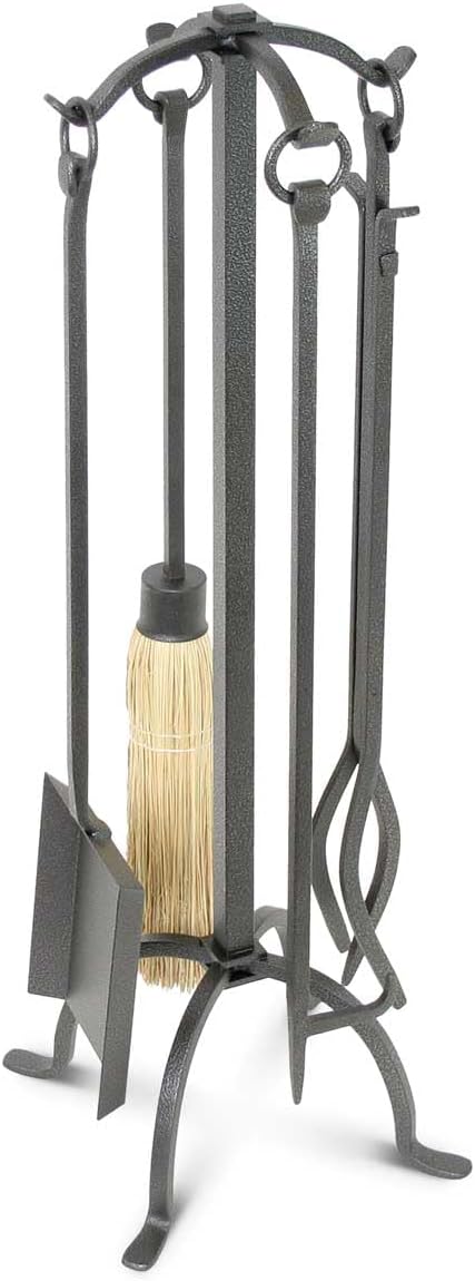 Pilgrim Craftsman 18018 Fireplace Tool Set - Vintage Iron, 31" Tall, 5 Piece