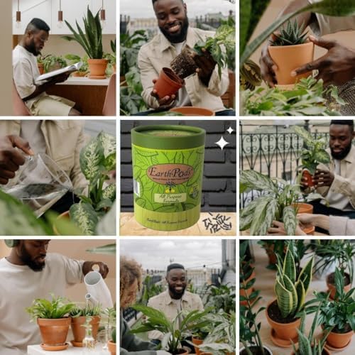 EarthPods® Indoor Plant Food Spikes – 100 Slow-Release Organic Fertilizer Capsules | Mess-Free Nutrition for Houseplants | Made in USA