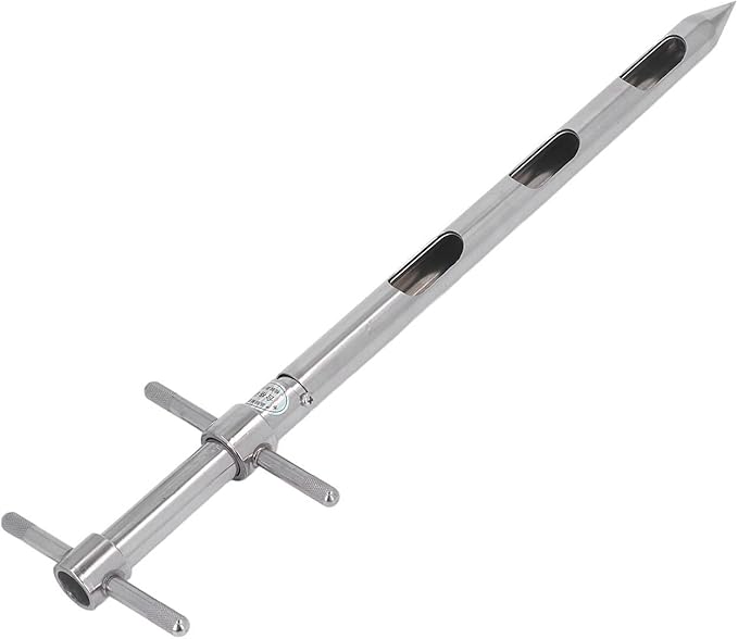 Soil Sampler Probe, Soil Probe Sampling Tool, 304 Stainless Steel Proof 0.54m for Powder Grain, T Handle Soil Test Kits for Soil Sampling Plant Care Lawn Garden Farm