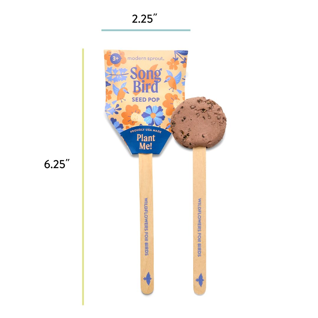 Modern Sprout Seed Pops - Organic Non-GMO Carrot, Strawberry & Basil Seeds for Planting - Fun Family Activity - Ideal for Indoor & Outdoor - Playful Gift for Kids, Adults and Plant Lovers (Pack of 12)