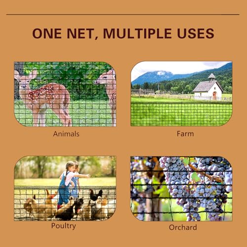 ORIVOGAS Plastic Mesh Fence Deer Fencing 4x25ft,Reinforced Edges,55gsm Heavy Duty Temporary Fence,Ideal for Garden Netting,Animal Barrier,Safety Netting, Fruit Plant Protection, Black