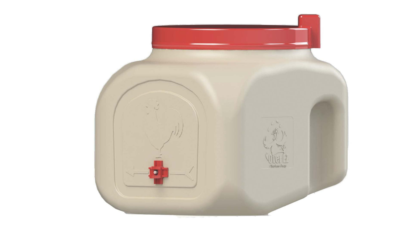 OverEZ Compact Chicken Waterer with No Spill System, Outside and Inside Poultry Drinker, 5 Gallon High Capacity Waterer Dispenser for Hens