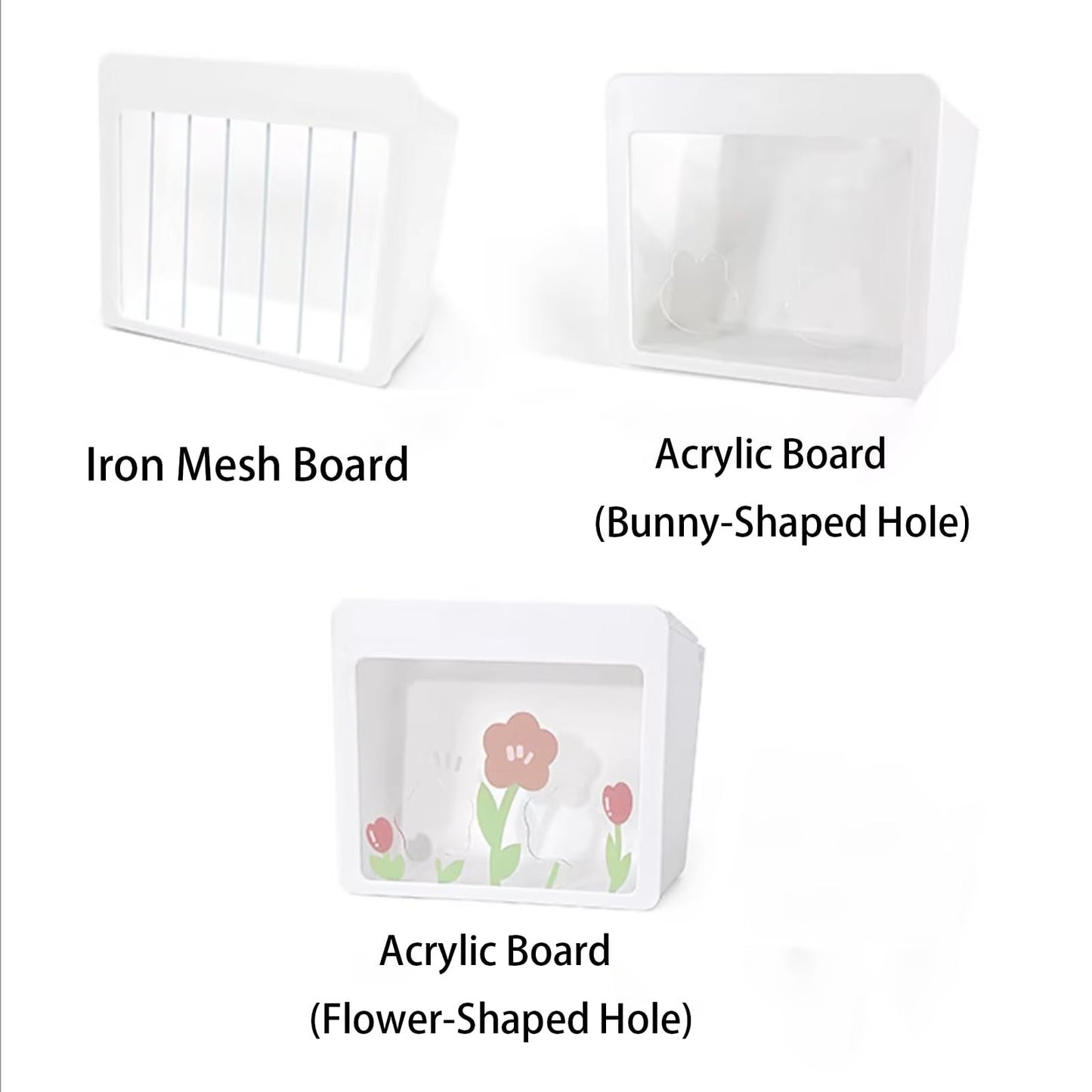Hanging Rabbit Hay Feeder with Lid - No Waste Slow Feed Hay Rack for Rabbits, Guinea Pigs & Small Pets - Sturdy White Design, Easy to Fill & Clean, Cage Mounted Bunny Hay Holder (Flower Hole Style)
