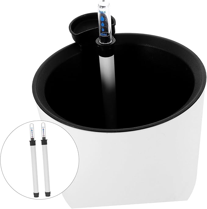 Angoily 2pcs Water Level Indicator Moisture Meter Water Level Buoy Water Level Reminder Soil Hygrometer Water Shortage Reminder Plants Soil Test Kit Pot for Scale White Indoor Plastic