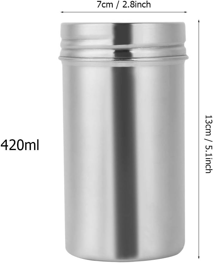 QANYEGN 304 Stainless Steel Sealed Storage Jar, Airtight Kitchen Food Storage Container, Portable Coffee Grounds Container(Large size)