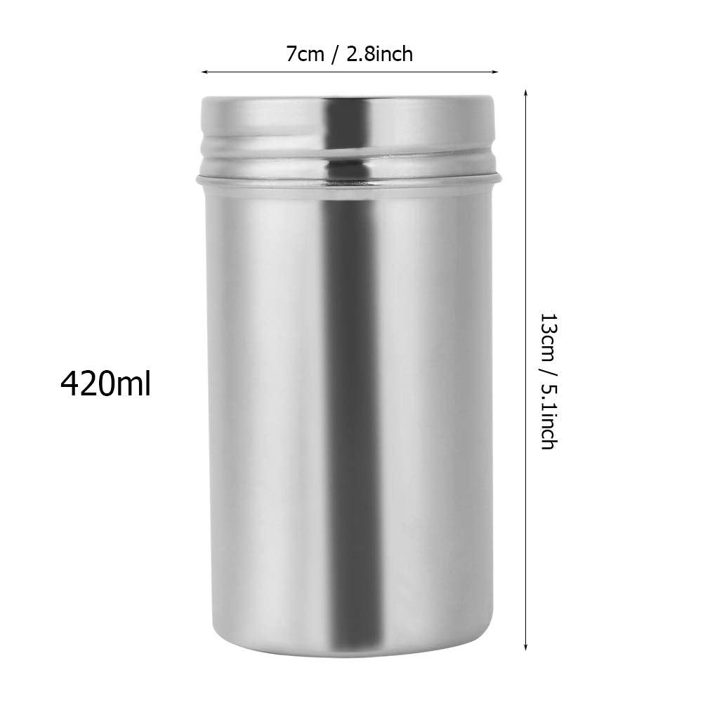 QANYEGN 304 Stainless Steel Sealed Storage Jar, Airtight Kitchen Food Storage Container, Portable Coffee Grounds Container(Large size)