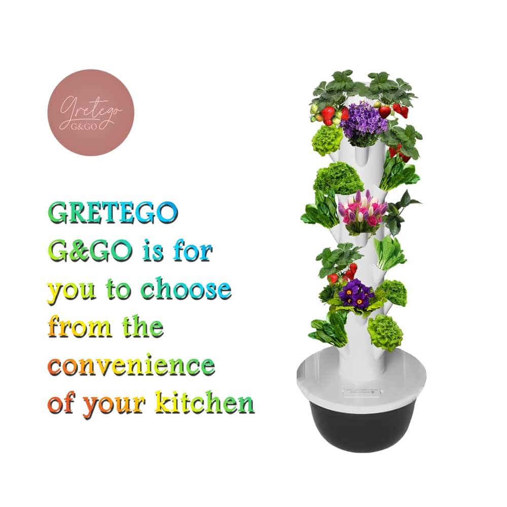 Hydroponics Growing System Kit, Aero Gardening System, Hydroponic Tower|28 Net Pots for Tomato, Green Salad, Strawberry Tower in Your Indoor Vegetable Garden