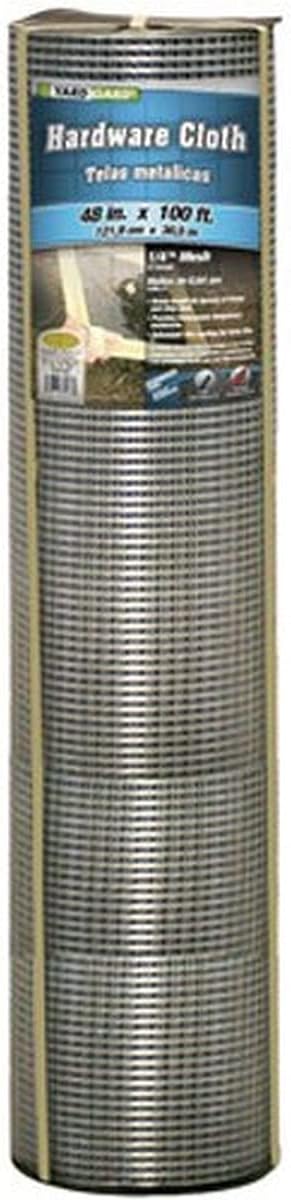YARDGARD Hardware Cloth 1/4 Inch Mesh 48 Inch X 100 Foot 23 Gauge Galvanized Steel Wire Fence Ideal for Garden Fence, Cage Fence, Chicken Wire Fencing, Rabbit Fencing, Arts and Crafts, and Yard Fence