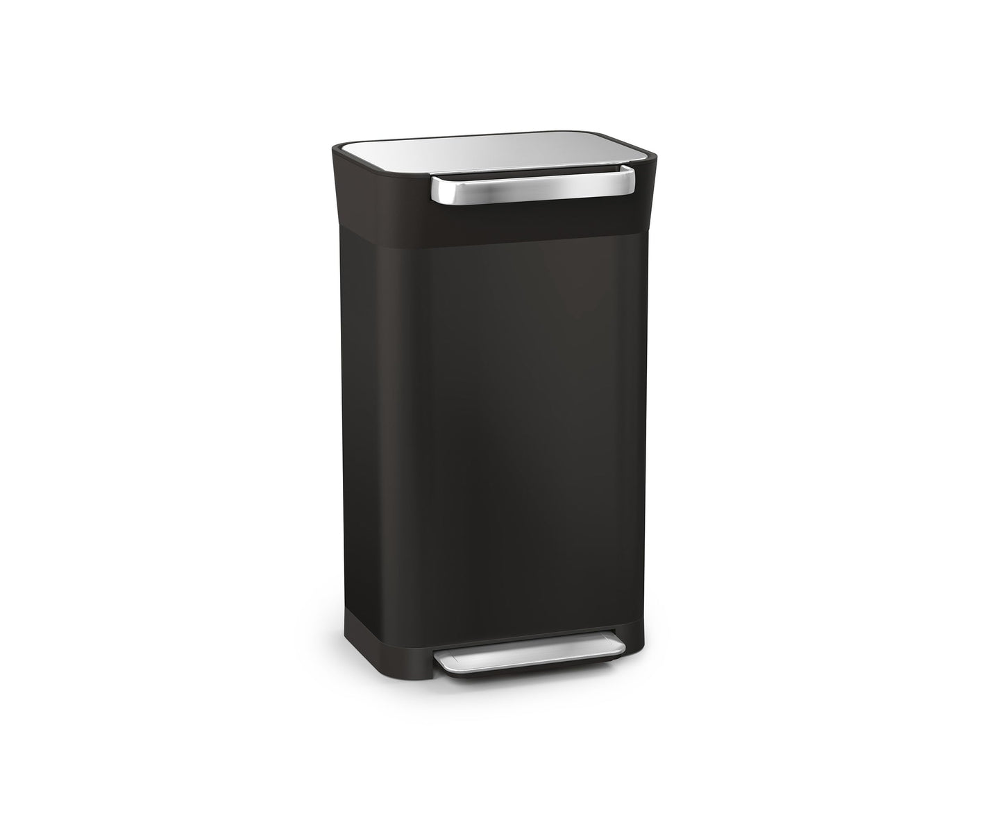 Joseph Joseph Intelligent Waste Titan Trash Can Compactor with Odor Filter, Compacts up to 3X Trash, 30L/7.9 Gallons, Black