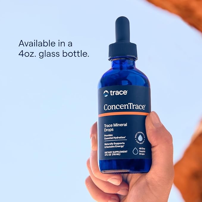 Trace Minerals ConcenTrace Trace Mineral Drops | Supports Energy, Digestion, Bone Health & Hydration, 70+ Ionic Trace Minerals w/Magnesium, Chloride & Potassium | Keto, Vegan & Non-GMO | 48 Servings