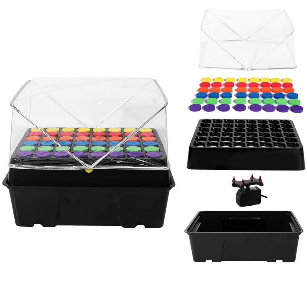 HORTIPOTS Aeroponic Clone Machine 48 Site for Plant Cuttings Propagation Using 2 in Neoprene Inserts
