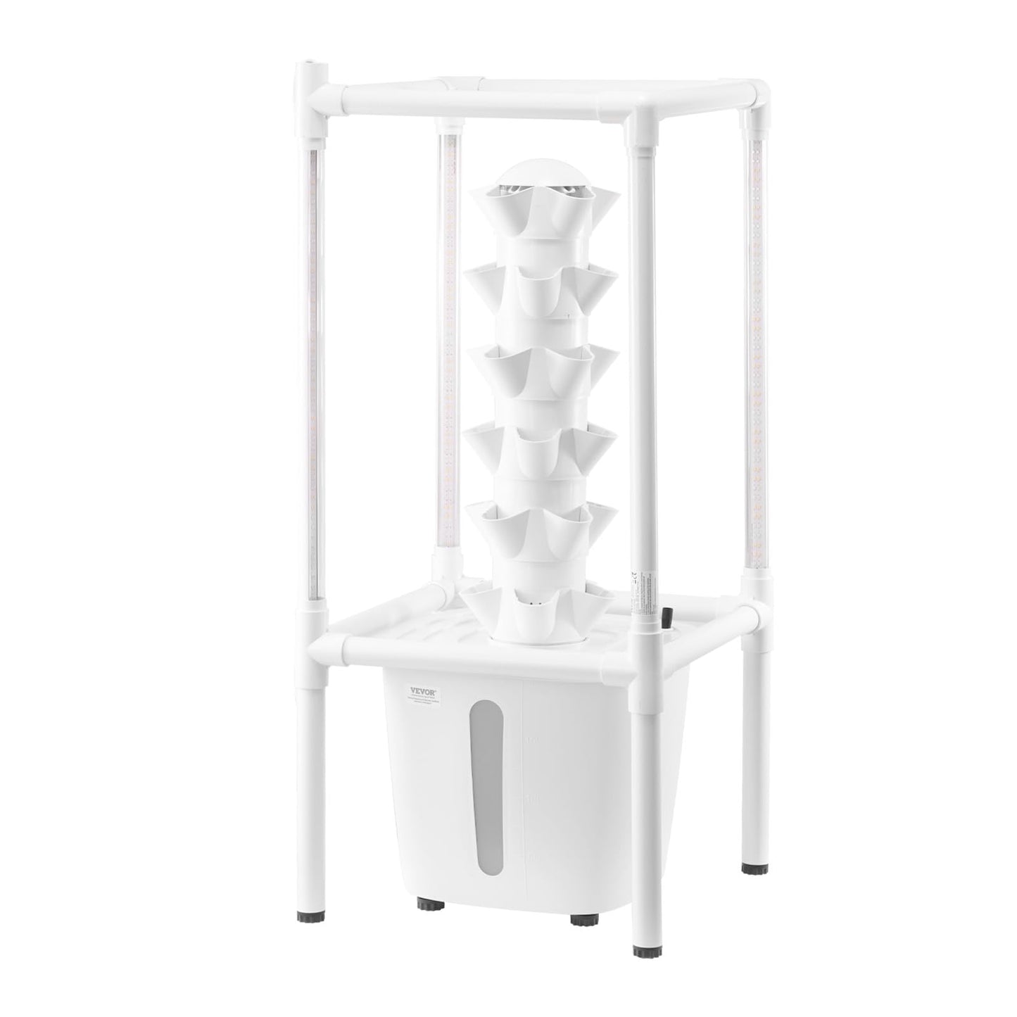 VEVOR Hydroponic Growing System with Grow Light, 30 Pods Vertical 6 Tiers Hydroponic Tower, Home Hydronic Garden with Water Pump, Plants Germination Kit for Indoor Herbs, Fruits and Vegetables