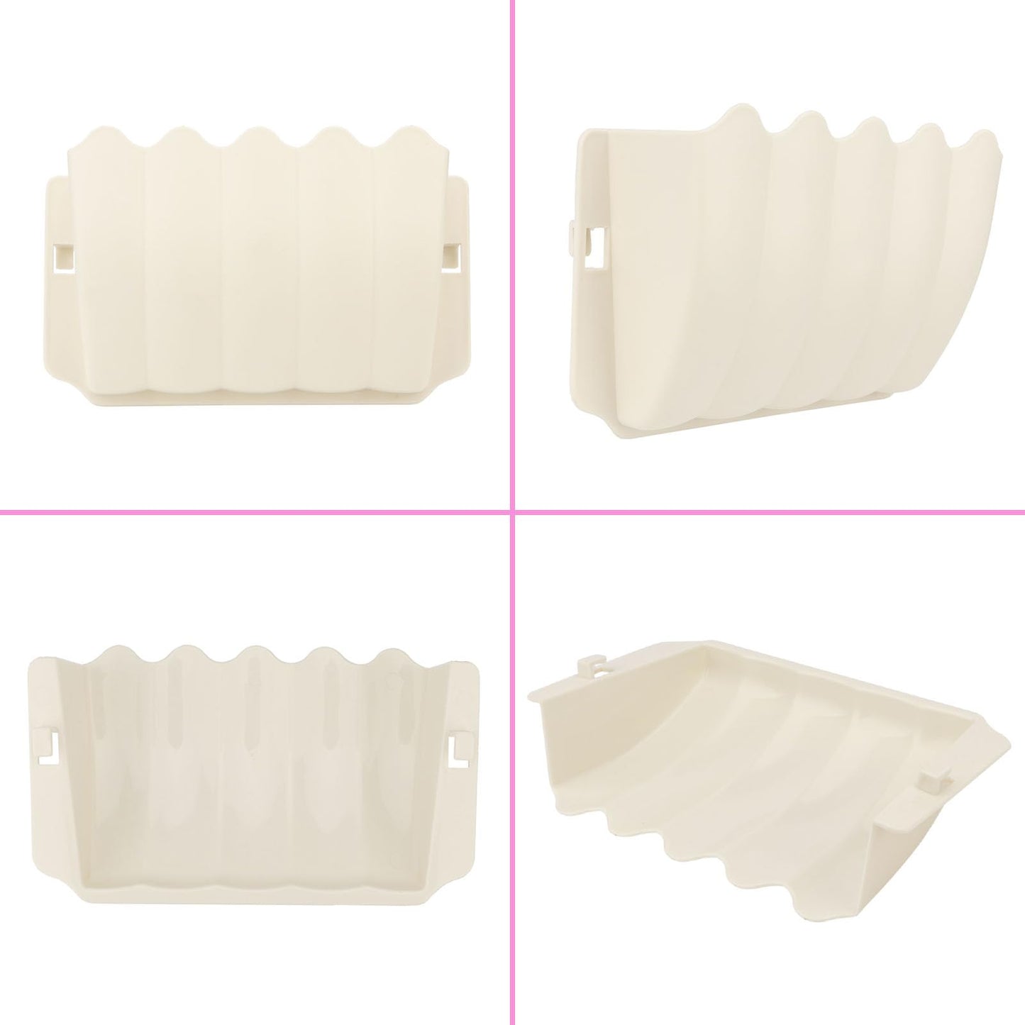 Hypeety Rabbit Hay Feeder Guinea Pig Hay Holder Plastic Automatic Hay Rack Cage Accessories for Bunny Guinea Pig Chinchillas Small Animals (White)