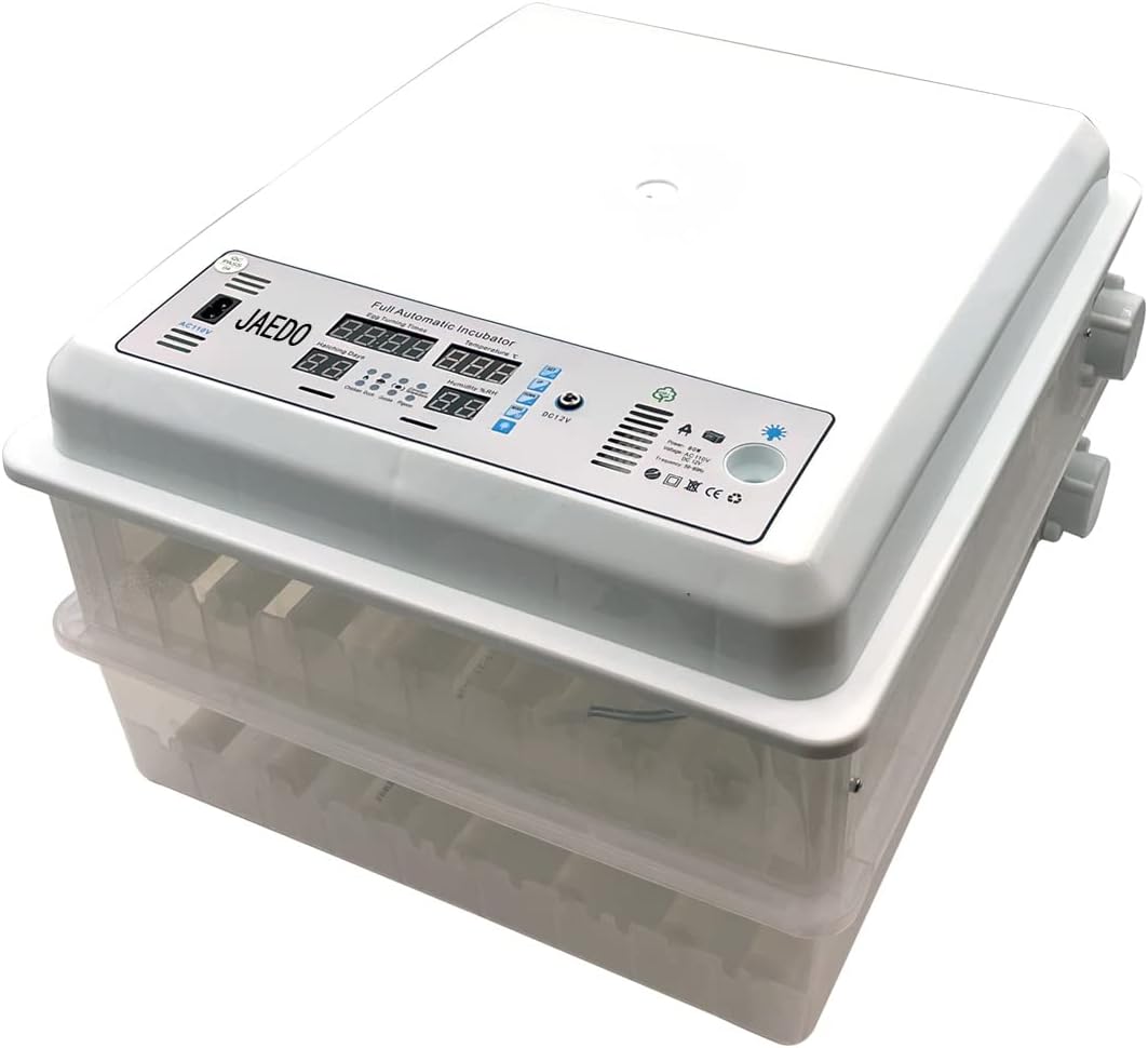 JAEDO 96~128 Egg Incubator Digital Automatic Hatcher with Egg Turning for Chickens Ducks Goose Birds …