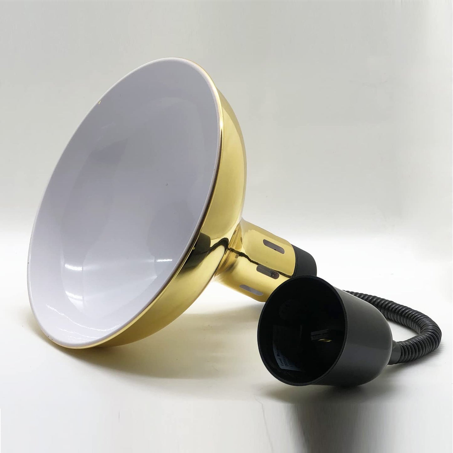 Hanging Food Heat Lamp Infrared Food Warmer Fry Heating Light 250W with Retractable Cord (Dia29cm(Gold))