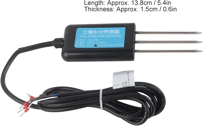 Soil Moistures Sensor, Soil Hygrometer Sensor Test Kit, 0-10v Output Waterproof Greenhouse Soil Moistures Humidity Sensor Tester Meter Soil Test Kits Plant Accessories Indoor