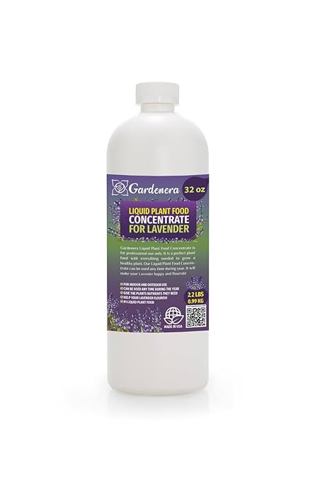 Gardenera Plant Growth Superfood for Lavender with 18 Essential Vitamins & Minerals - Organic Plant Food Fertilizer - Micro-Fungi and Bio-Organisms for Lavender Plant Care & Growth Enhancement - 32oz