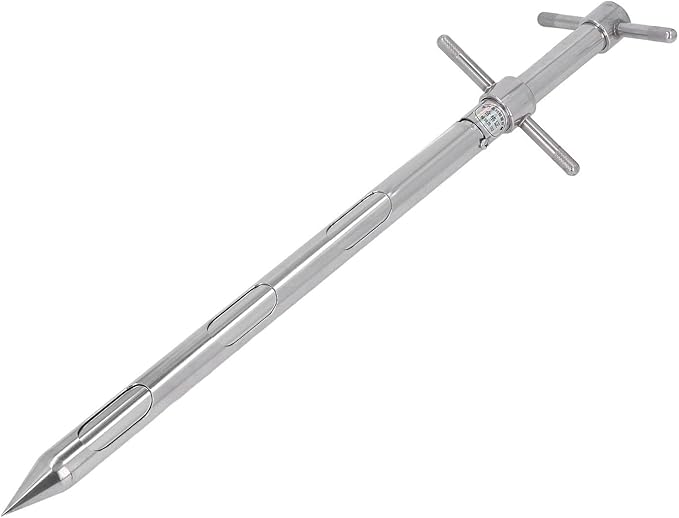 Soil Sampler Probe, Soil Probe Sampling Tool, 304 Stainless Steel Proof 0.54m for Powder Grain, T Handle Soil Test Kits for Soil Sampling Plant Care Lawn Garden Farm