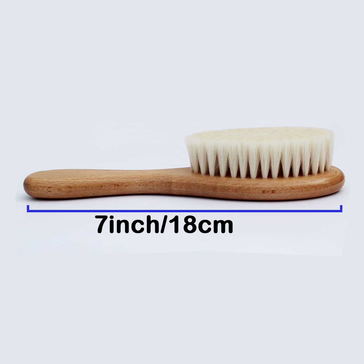 Duruan Baby Hair Brush with Wooden Handle, for Newborns & Toddlers-Natural Soft Goat Bristles-Ideal-Perfect Baby Registry Gift