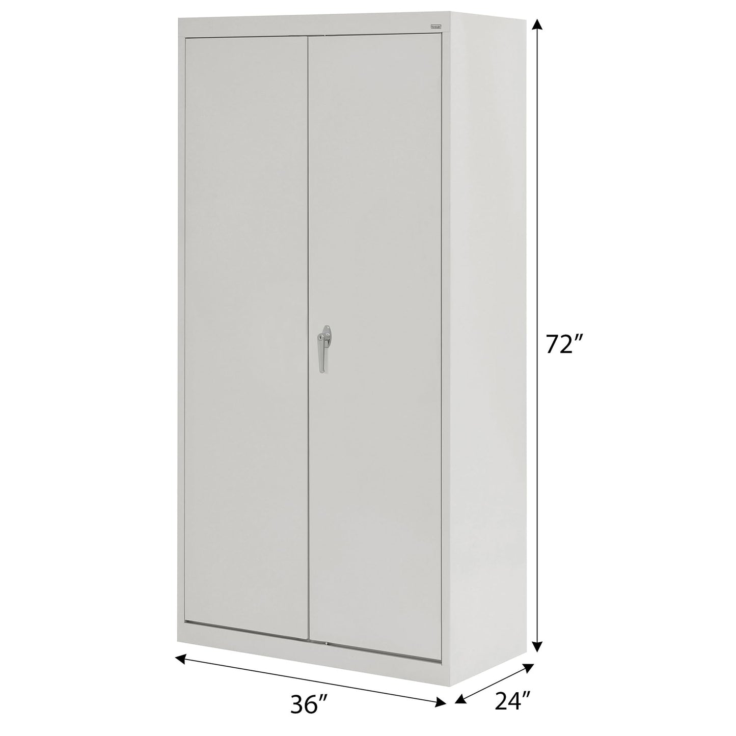 Sandusky CA41362472-05 Classic Series Metal Storage Cabinet with Adjustable Shelves, Locking Handle, 24" D x 36" W x 72" H, Dove Gray