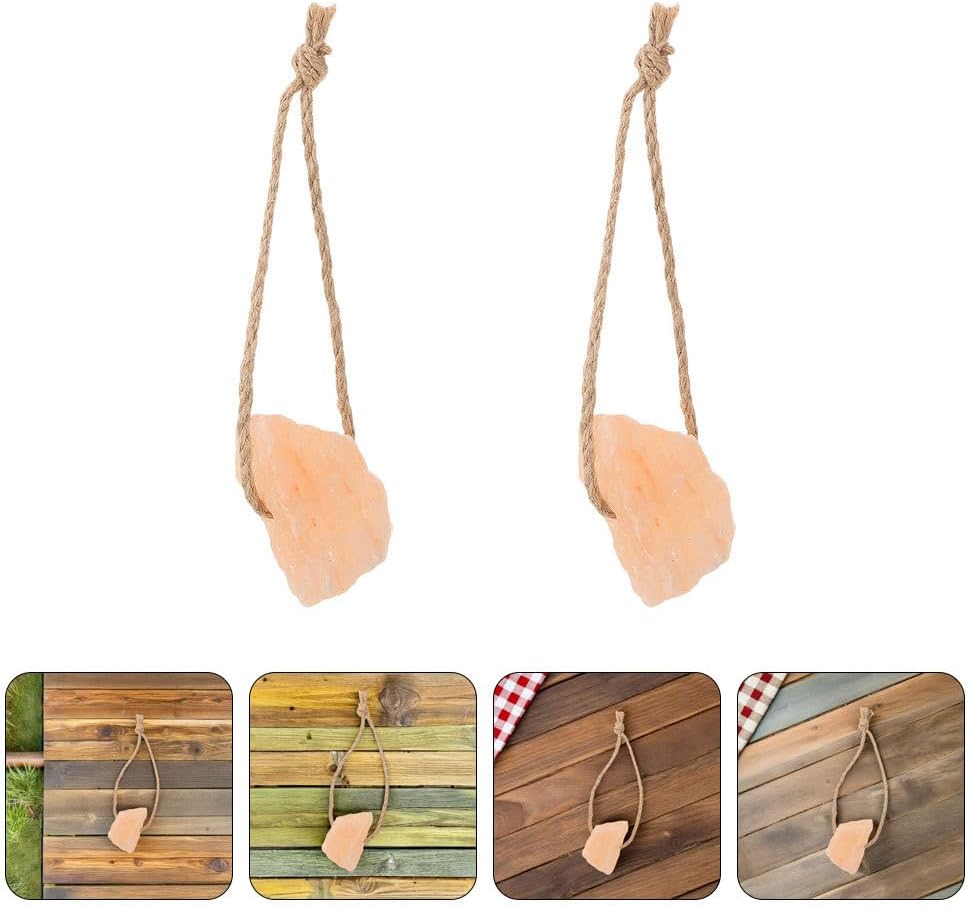 4pcs Animal Salt Lick Salt Block on Rope for Horse, Deer, Goat, and Livestock Animals, 0.15lbs