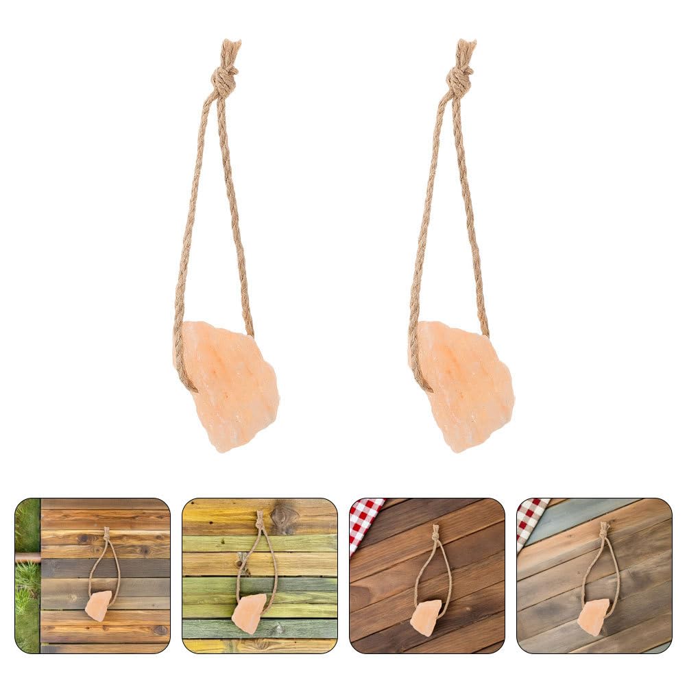 4pcs Animal Salt Lick Salt Block on Rope for Horse, Deer, Goat, and Livestock Animals, 0.15lbs