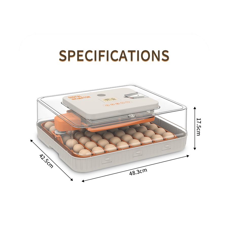 HOWOOlUA 56 Egg Incubator for Hatching Eggs with Auto Turn, Temp & Humidity Control, Built-in Candler Large Capacity Egg Incubator for Chicken Duck Goose Eggs